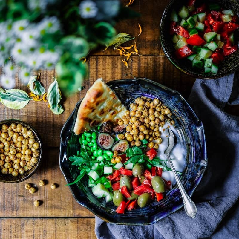 Photo of beautifully
            arranged food